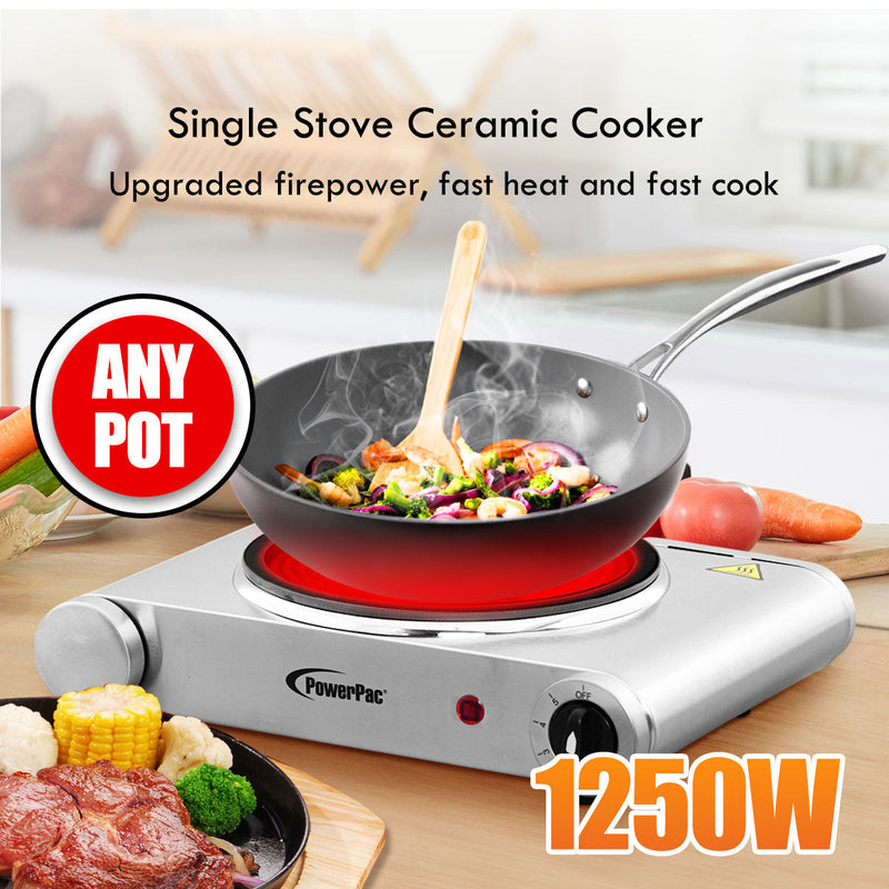 PowerPac 1250W Ceramic Cooker PPIC861