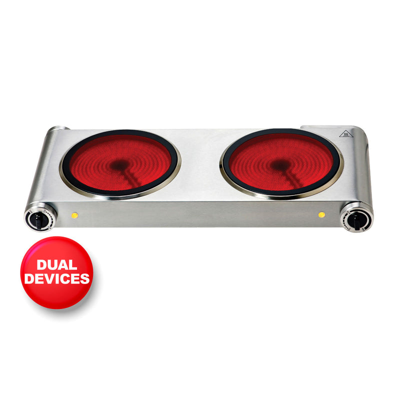PowerPac Double Burner Ceramic Cooker PPIC862A