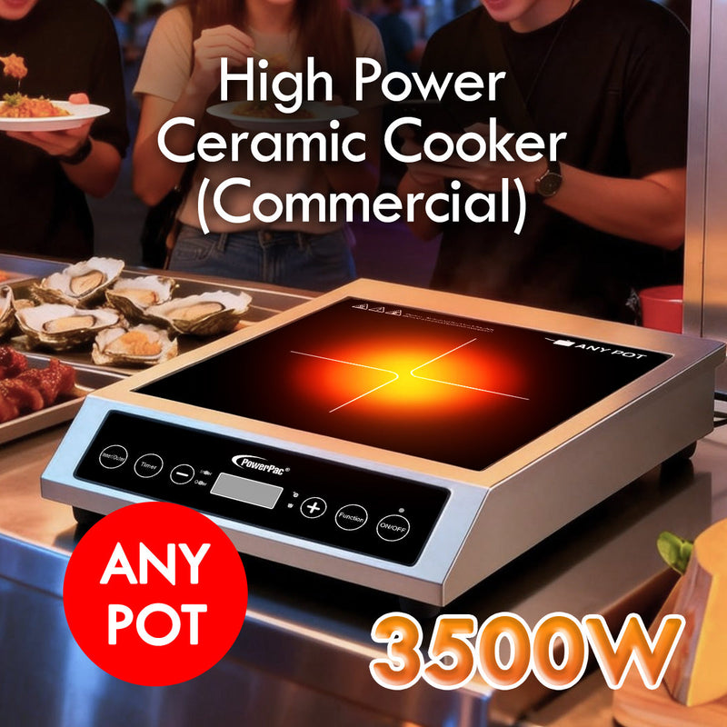PowerPac 3500W Professional Ceramic Cooker PPIC885