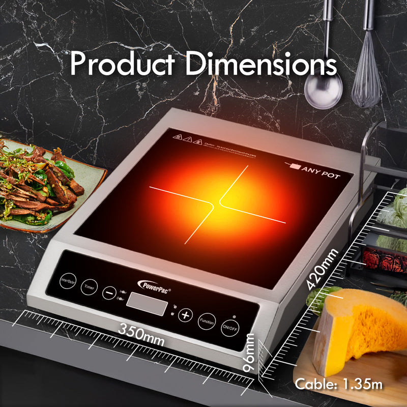 PowerPac 3500W Professional Ceramic Cooker PPIC885