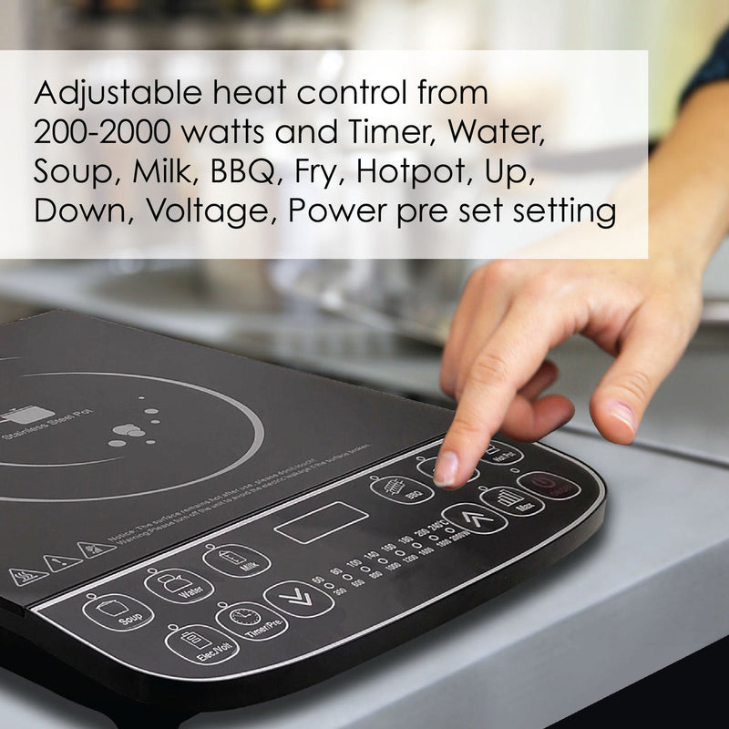 PowerPac 2000W Induction Cooker with Steamer PPIC887