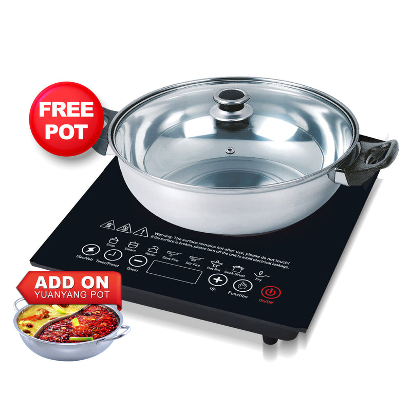 PowerPac Steamboat Induction Cooker with Pots PPIC888A+YY Pot
