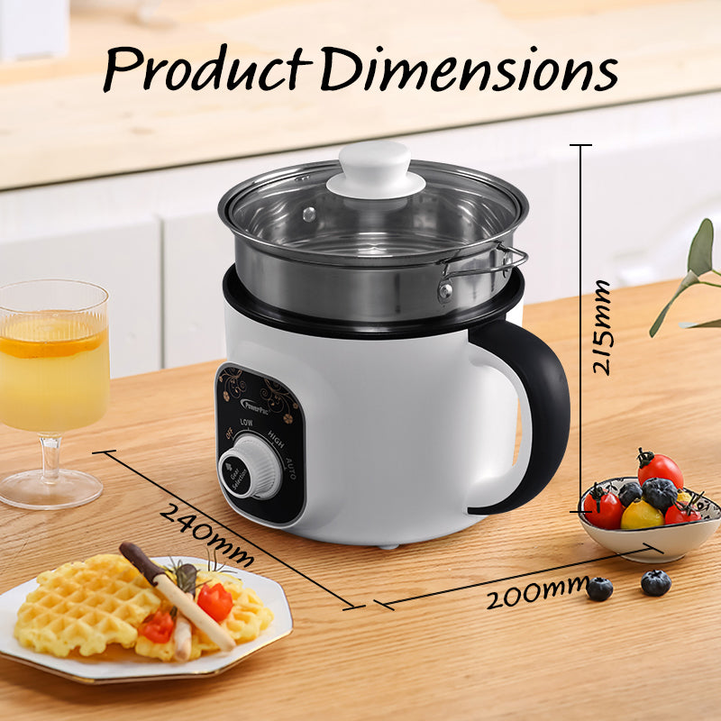 PowerPac 1.5L Steamboat Multi Cooker with Steamer PPJ2020