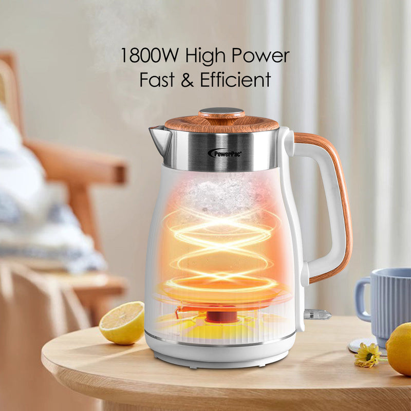 PowerPac 1.8L Cool Touch Cordless Electric Kettle PPJ2030