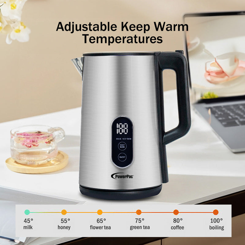 PowerPac 1.7L Digital Kettle Jug PPJ2032