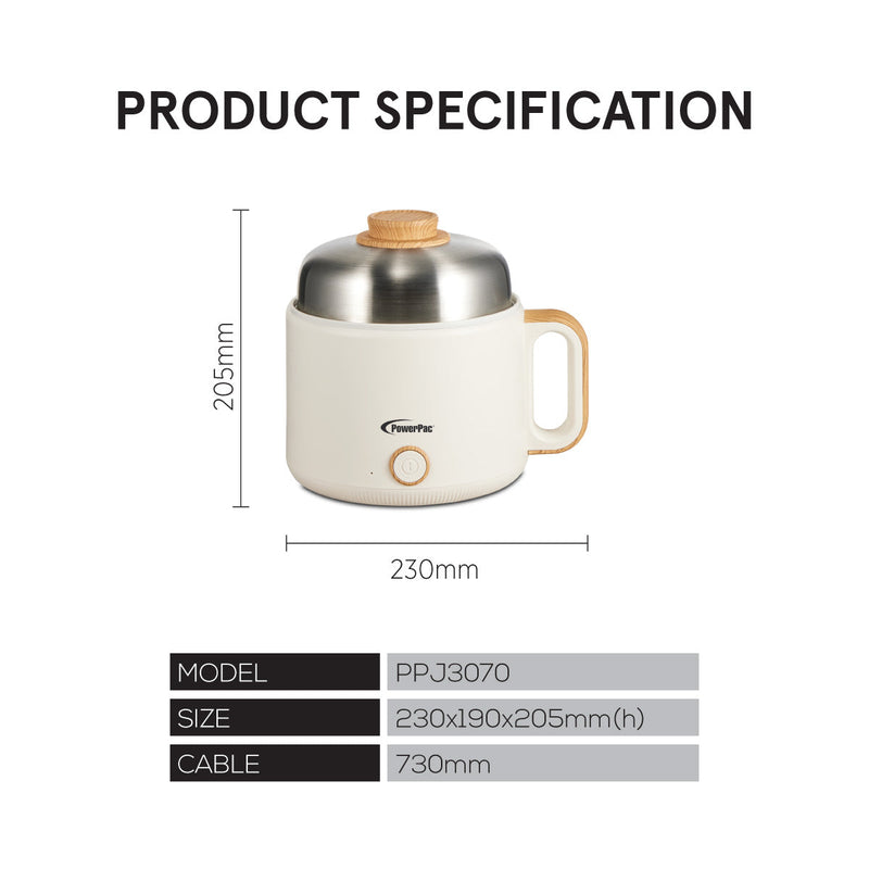 PowerPac 1.7L Multi Cooker PPJ3070