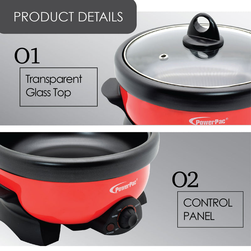 PowerPac 2L 2-in-1 Multi Cooker Steamboat PPMC181