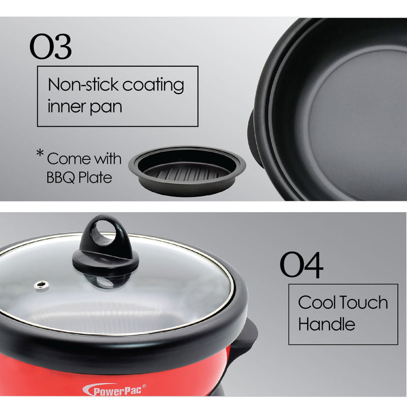 PowerPac 2L 2-in-1 Multi Cooker Steamboat PPMC181