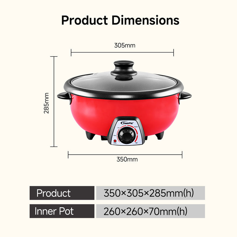 PowerPac 3.5L Steamboat Multi Cooker PPMC282A