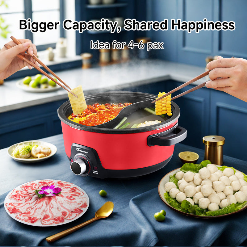 PowerPac 5L Steamboat & Multi Cooker with Yuanyang Pot PPMC633