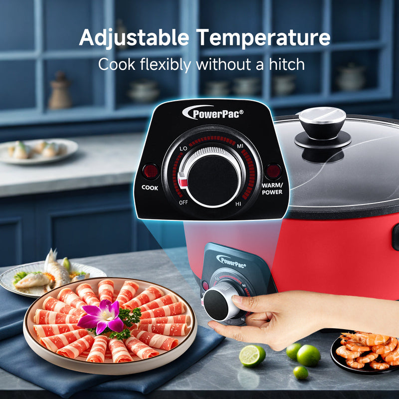 PowerPac 5L Steamboat & Multi Cooker with Yuanyang Pot PPMC633