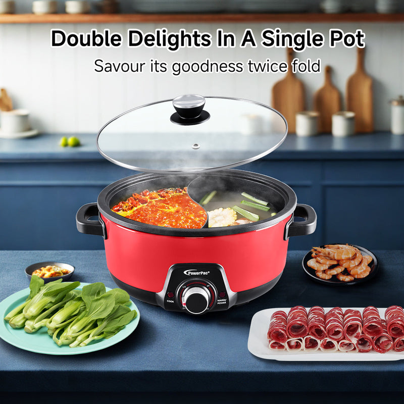 PowerPac 5L Steamboat & Multi Cooker with Yuanyang Pot PPMC633