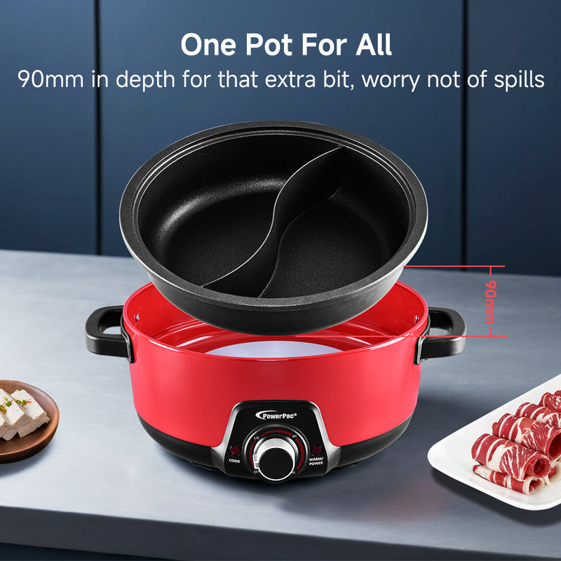 PowerPac 5L Steamboat & Multi Cooker with Yuanyang Pot PPMC633