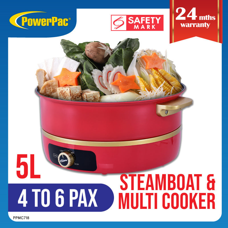 PowerPac 5L Steamboat and Multi Cooker PPMC718