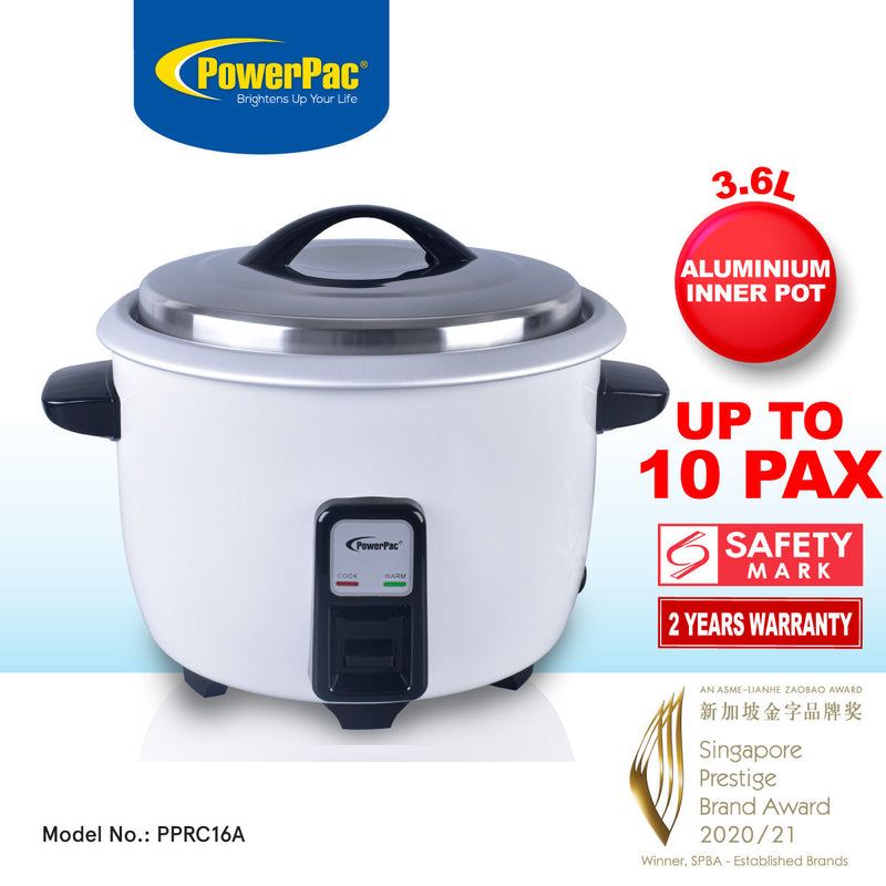 PowerPac 3.6L Rice Cooker with Steamer PPRC16A