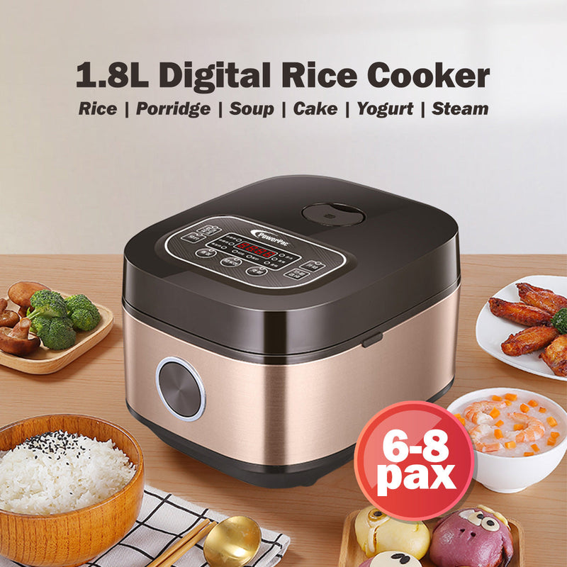 PowerPac 1.8L Multi-Purpose Digital Rice Cooker PPRC318