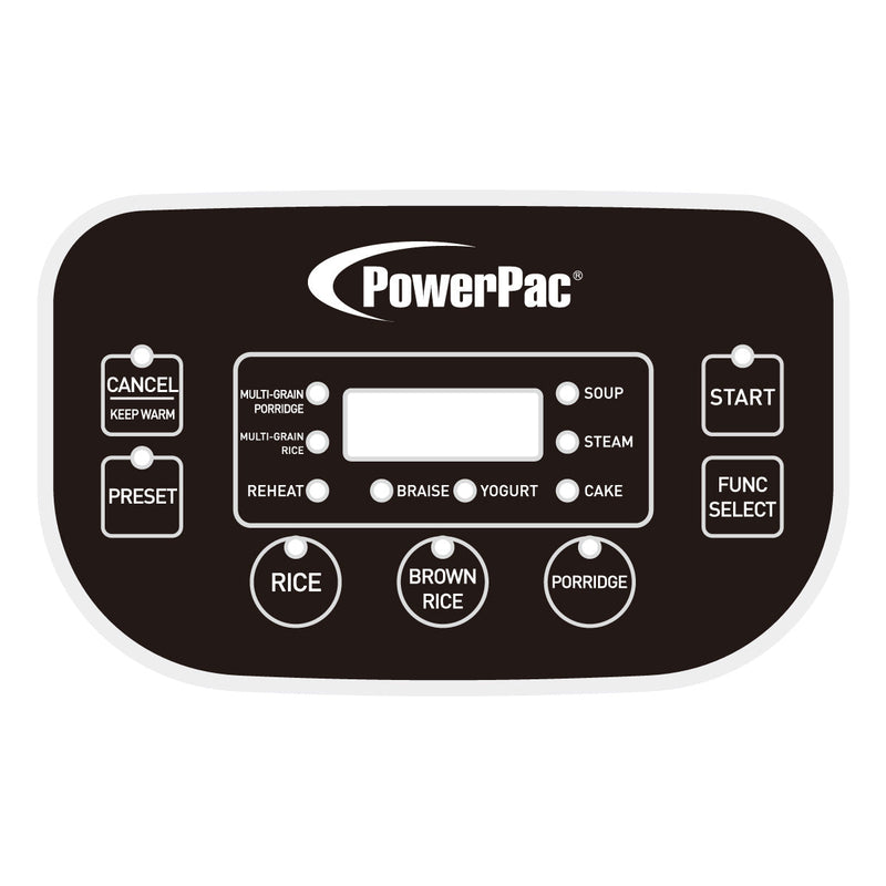 PowerPac 1.8L Multi-Purpose Digital Rice Cooker PPRC318