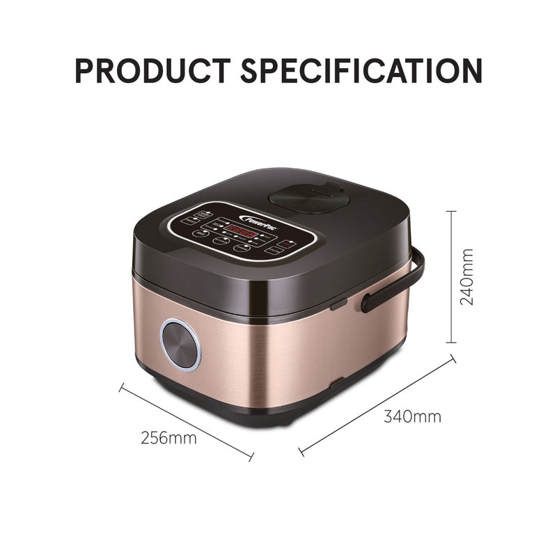 PowerPac 1.8L Multi-Purpose Digital Rice Cooker PPRC318