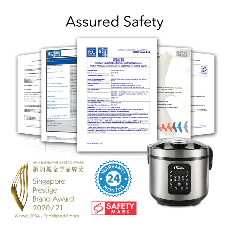 PowerPac 1.8L Digital Rice Cooker PPRC38B