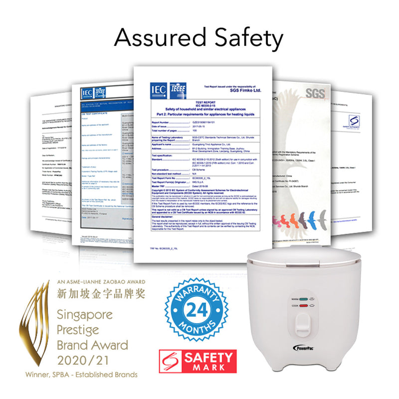 PowerPac 0.5L Mini Rice Cooker PPRC607