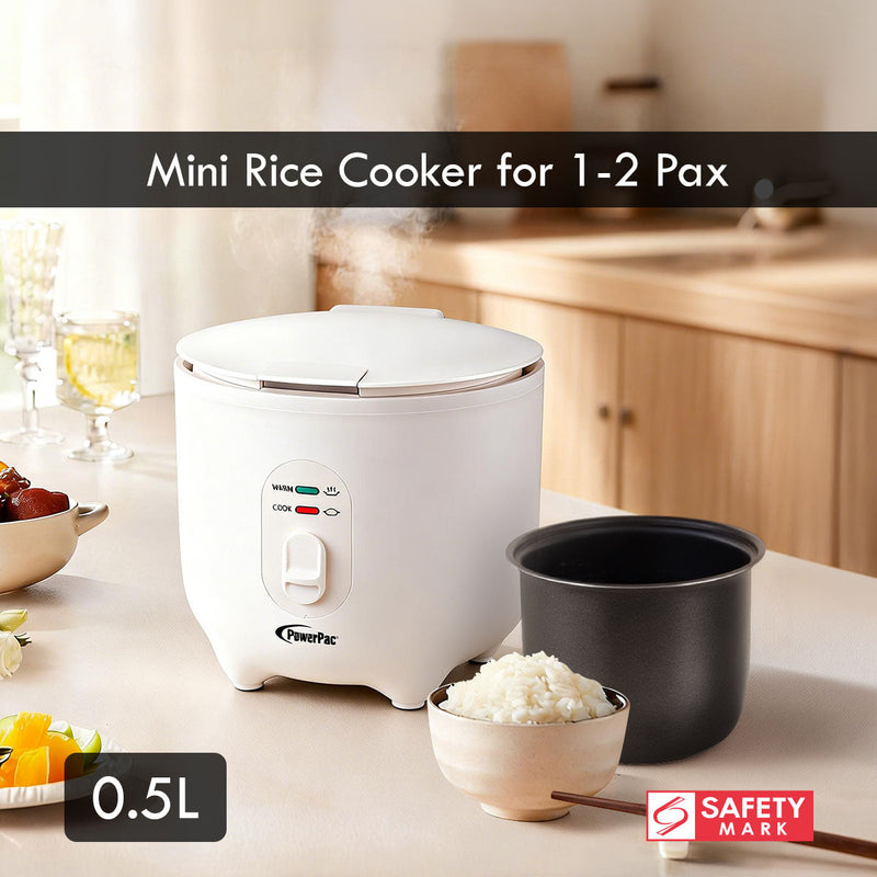 PowerPac 0.5L Mini Rice Cooker PPRC607