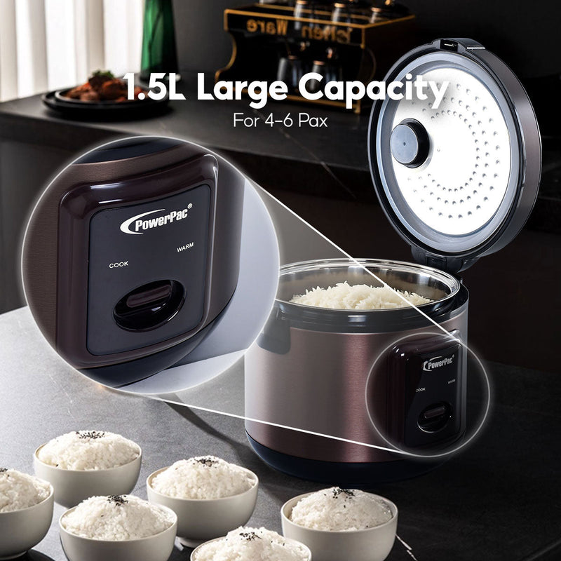 PowerPac 1.5L Rice Cooker PPRC612