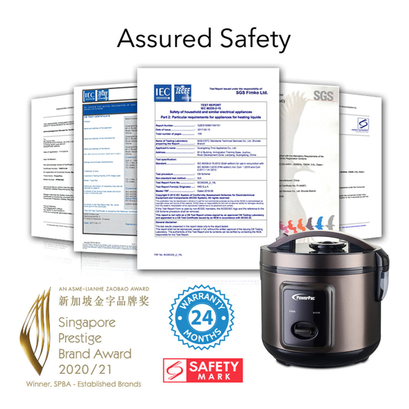 PowerPac 1.5L Rice Cooker PPRC612