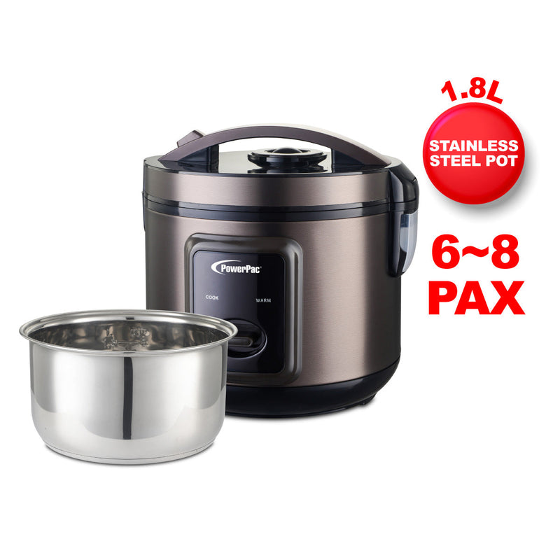PowerPac 1.8L Rice Cooker PPRC618