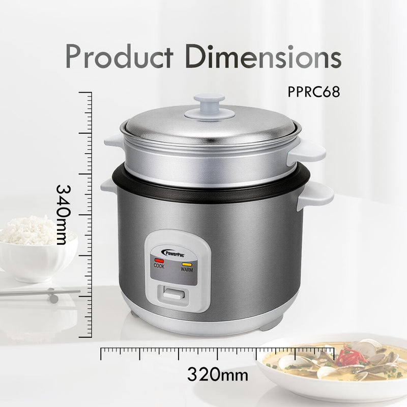 PowerPac 1.8L Rice Cooker PPRC68