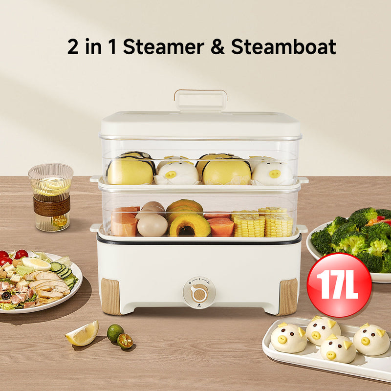 PowerPac 17L 2-Tier Food Steamer PPS705