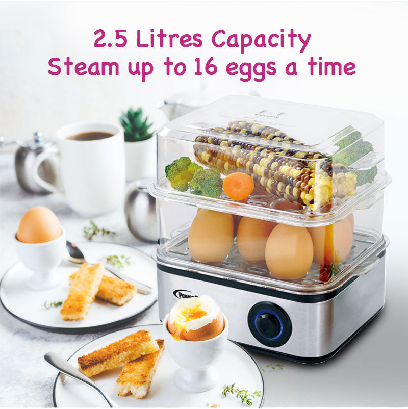 PowerPac 2.5L Multifunction 2-Tier Steamer PPS706