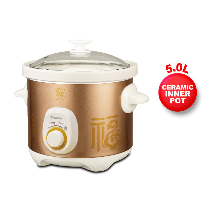 PowerPac 5L Slow Cooker with Ceramic Pot PPSC50