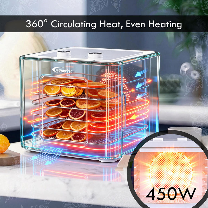 PowerPac 6-Tier Food Dehydrator PPT512