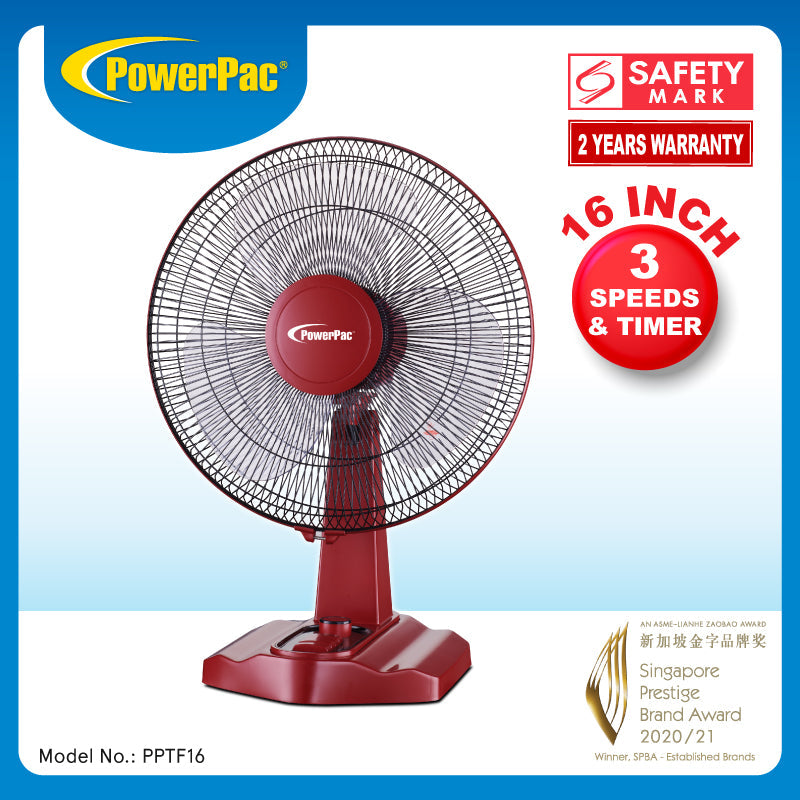 PowerPac 16" Desk Fan PPTF16