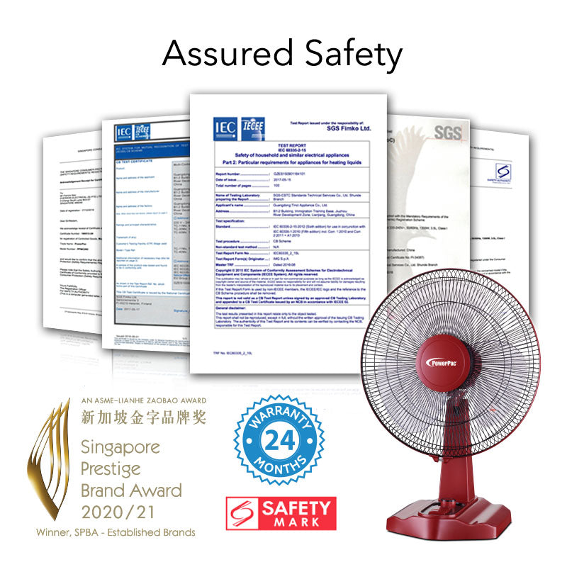 PowerPac 16" Desk Fan PPTF16