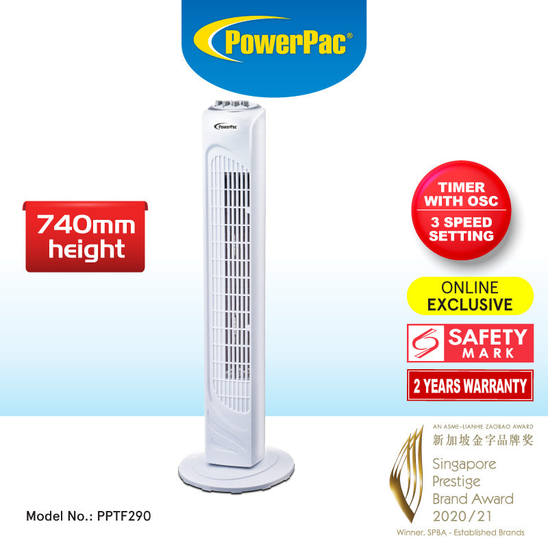 PowerPac 74cm Tower Fan PPTF290