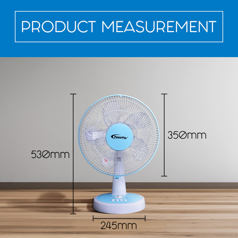 PowerPac 12" Desk Fan PPTF303