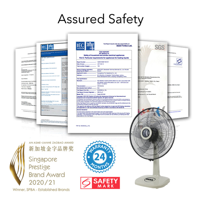 PowerPac 40cm Desk Fan PPTF626
