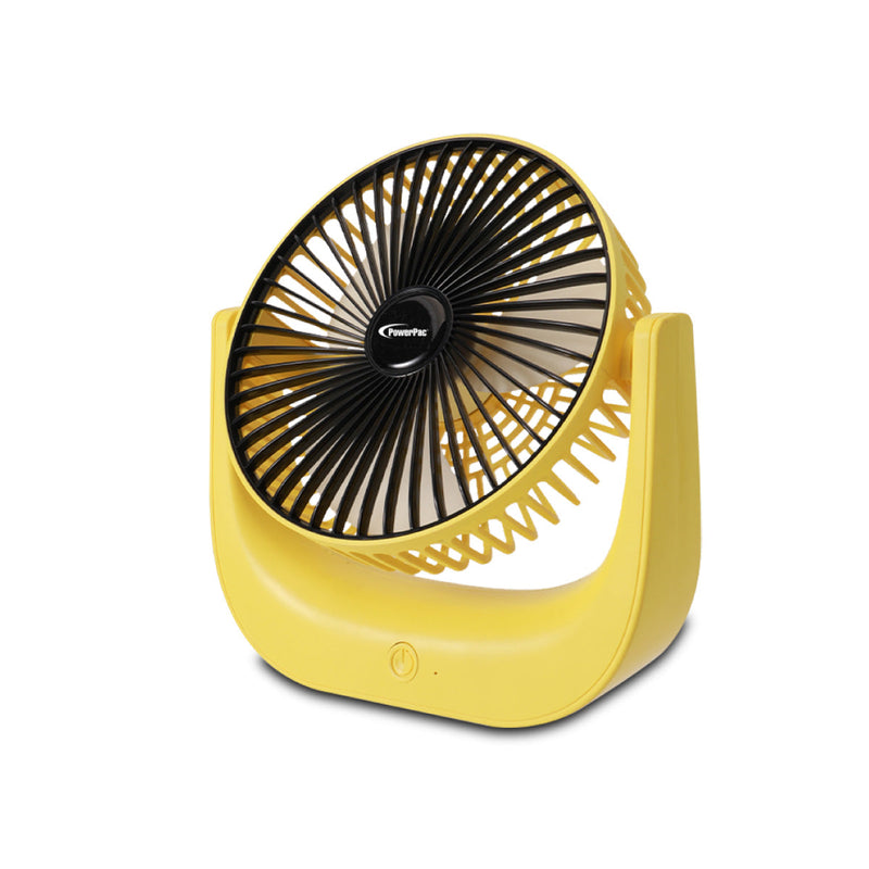 PowerPac 6" USB Rechargeable Table Fan PPUF225