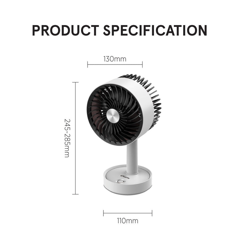 PowerPac 5-Inch Portable USB Table Fan PPUF230