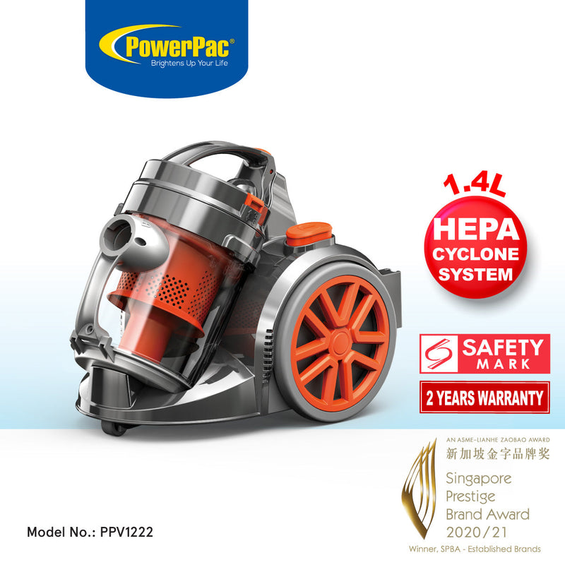 PowerPac Bagless Cyclone Vacuum Cleaner PPV1222