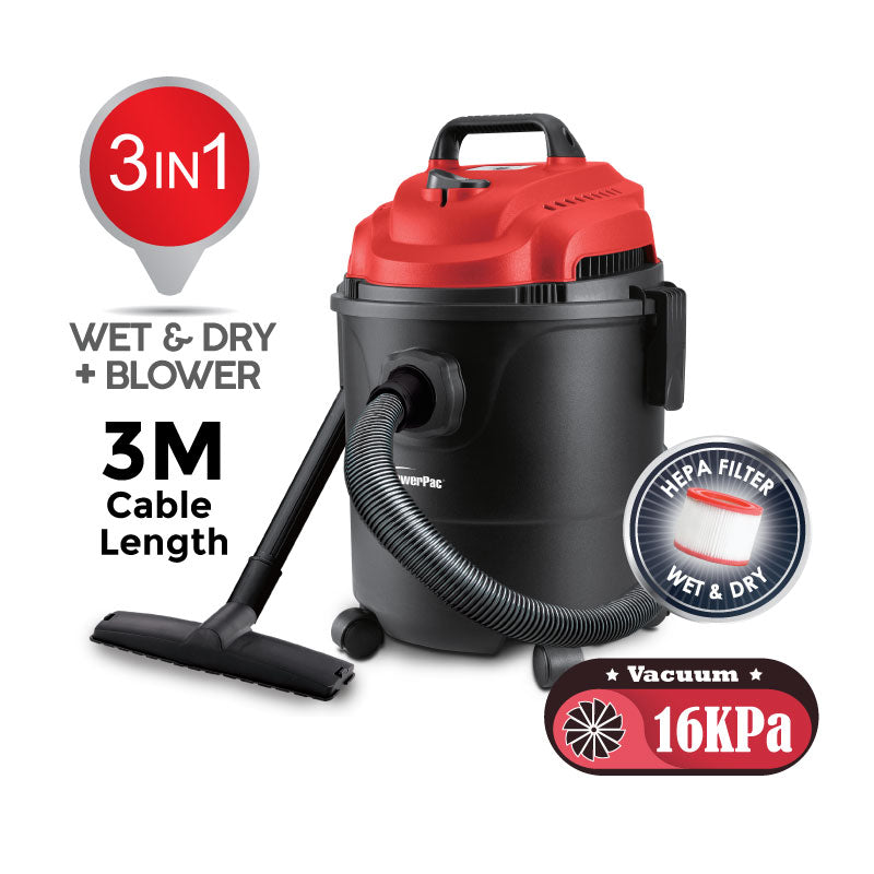 PowerPac 12L Wet & Dry Vacuum Cleaner PPV1300
