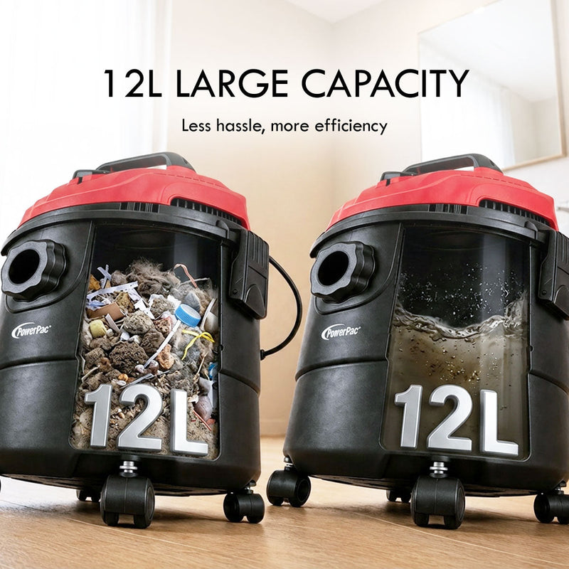 PowerPac 12L Wet & Dry Vacuum Cleaner PPV1300