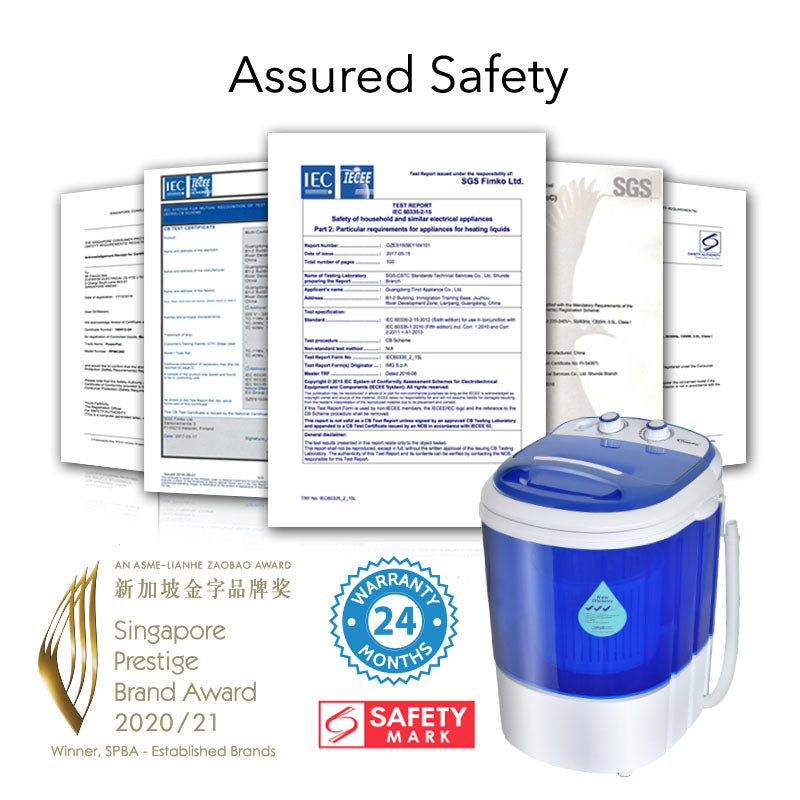 PowerPac 1.5kg 2-in-1 Mini Washing Machine PPW820