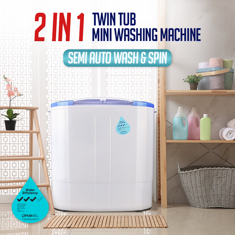 PowerPac 2-in-1 Twin Tub Mini Washing Machine PPW920