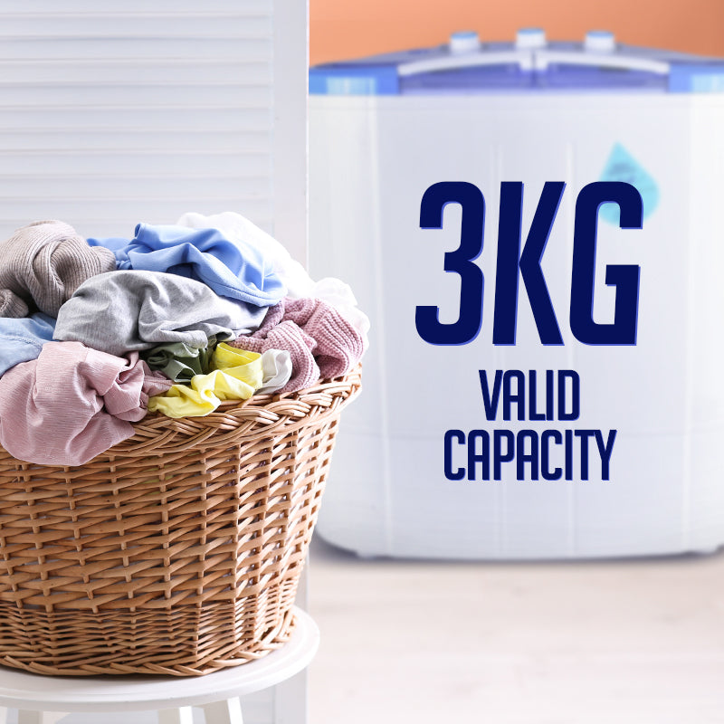 PowerPac 2-in-1 Twin Tub Mini Washing Machine PPW920