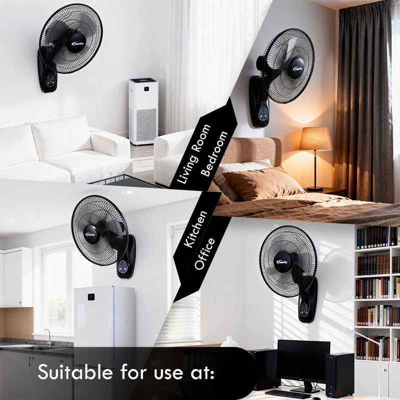 PowerPac 40cm Wall Fan with Remote PPWF40R