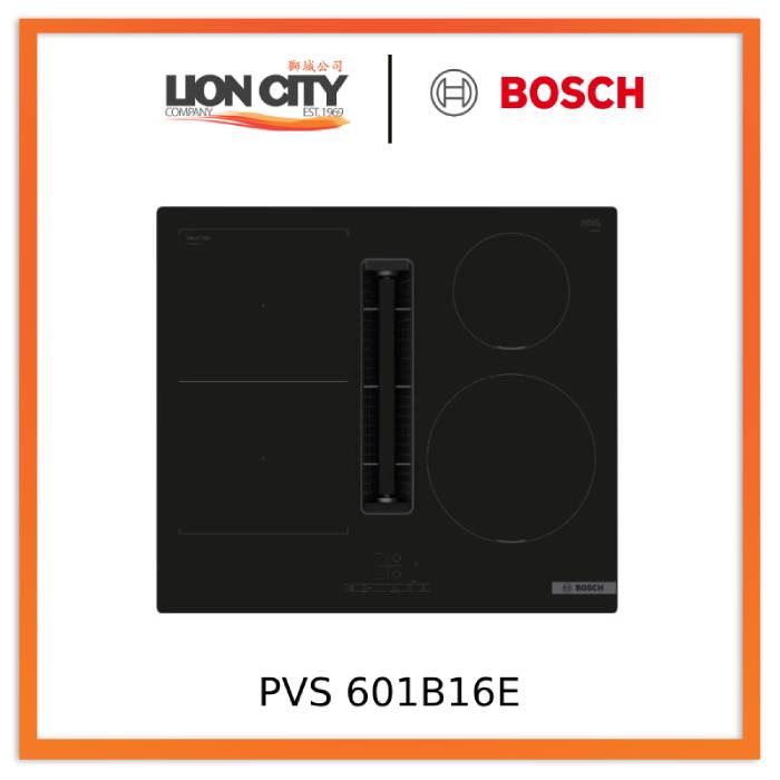 Bosch PVS601B16E Series 4 Induction hob with integrated ventilation system 60 cm flush mount