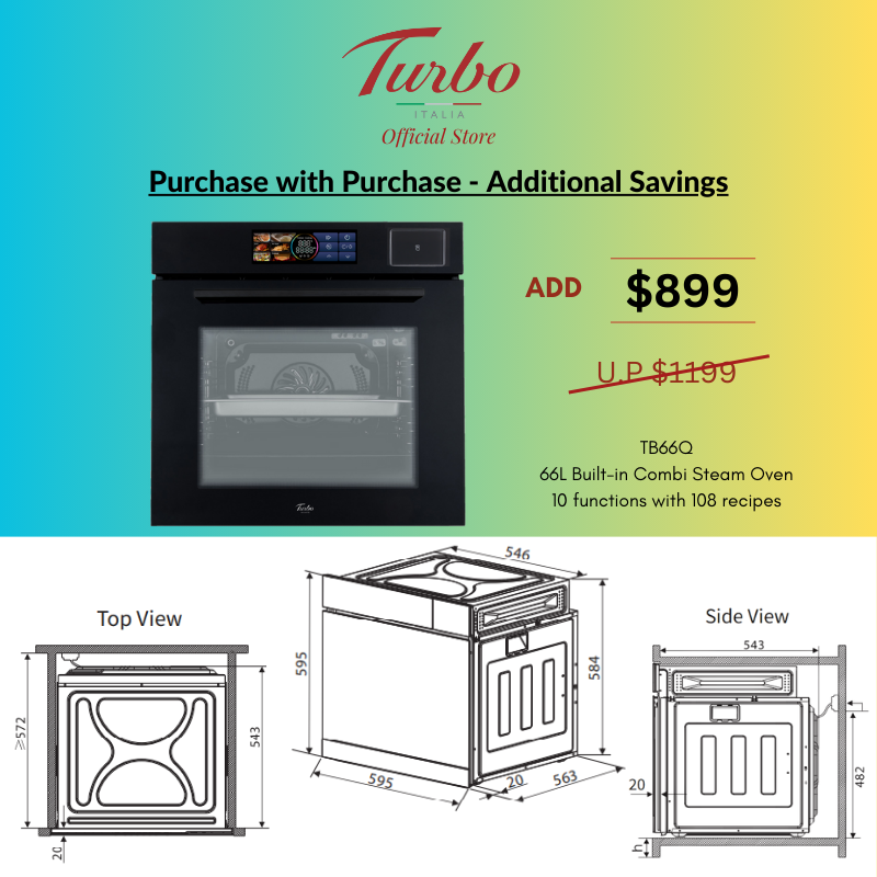 Turbo Italia TIA800B-BK Induction Hob + TM65-902 Cooker Hood Bundle