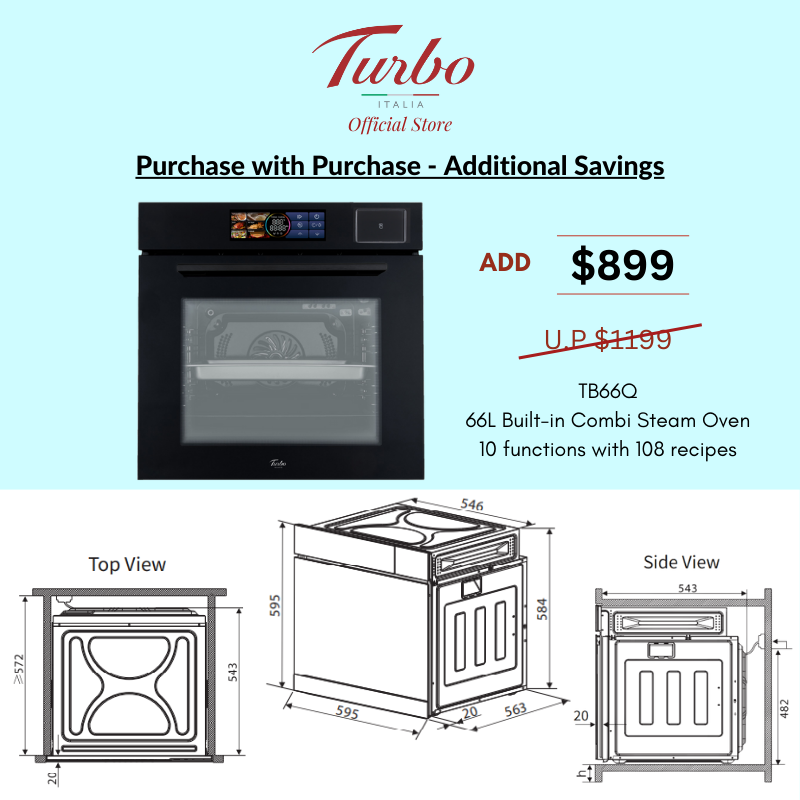 Turbo Italia TIA800B-BK Induction Hob + T208-90 Cooker Hood Bundle